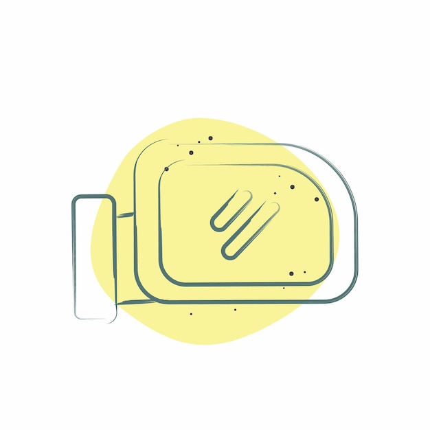 Icon Wing Mirror related to Spare Parts symbol Color Spot Style simple design editable
