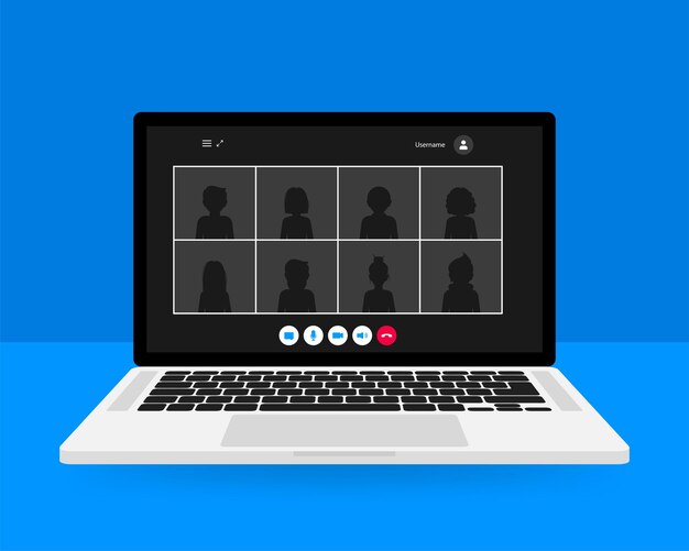Icon with live chat video call. Isometric vector illustration. Editable vector stroke. Online video.