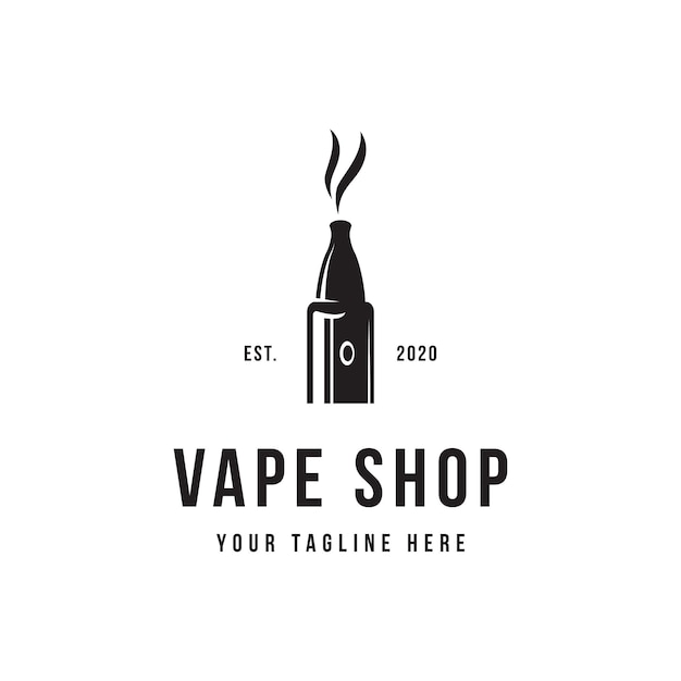 Iconic vintage vape and smoke logo designLogo for business vape shop and badge