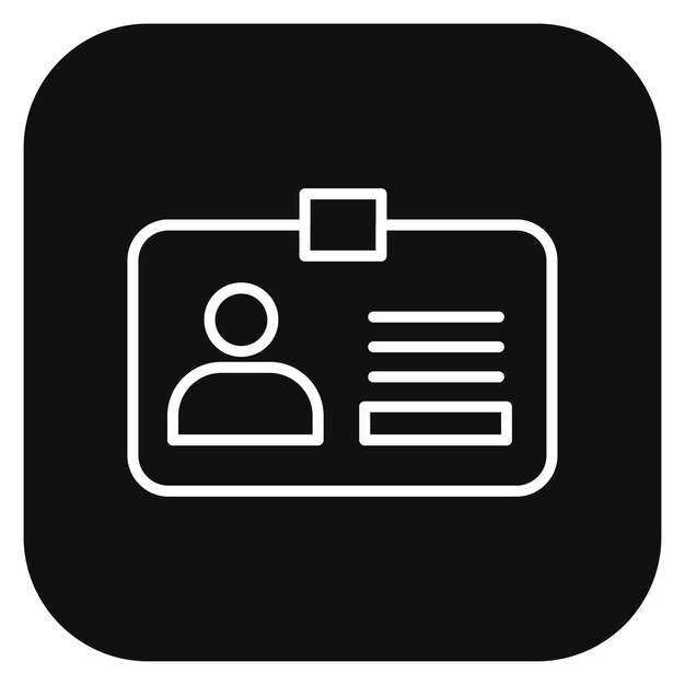 ID Card Vector Illustration