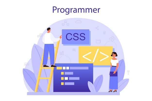 Idé om at arbejde på computeren illustration