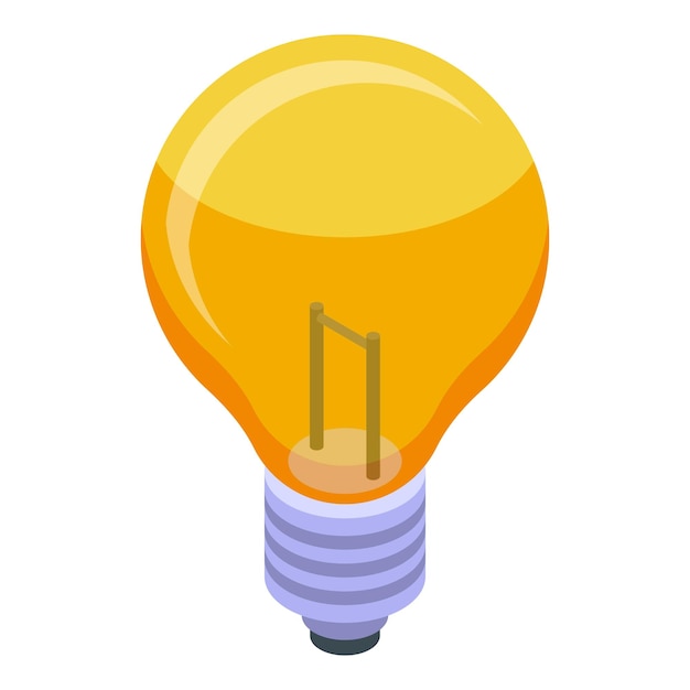 Idea bulb icon Isometric of idea bulb vector icon for web design isolated on white background