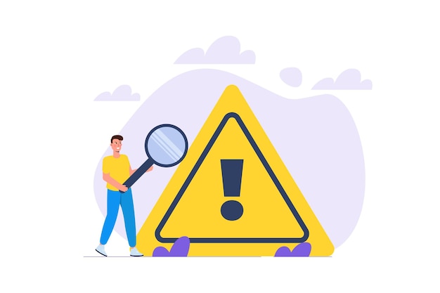 identification of problems risk analysis ways to overcome or resolve problems concept vector illustration