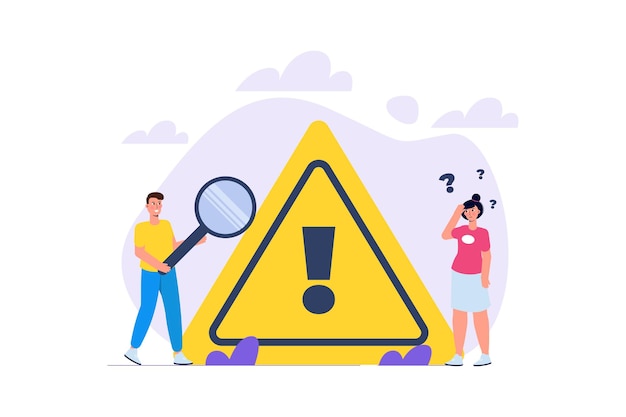 Identification of problems risk analysis ways to overcome or resolve problems concept Vector illustration