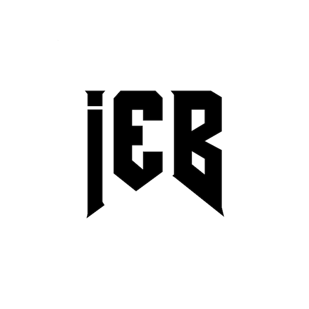 IEB-bokstavslogotypdesign för teknikföretag. IEB-logotypdesign i svartvitt färgkombination. IEB-logotyp. IEB-vektor. IEB-design. IEB-ikon. IEB-alfabet. IEB-typografilogotypdesign