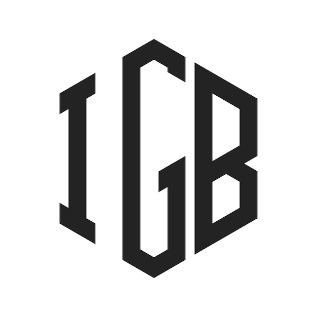 IGB Logo Design Initial Letter IGB Monogram Logo using Hexagon shape