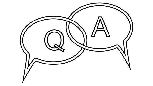 Ikon faq svar spørgsmål qa linje gennemgang tale support ide