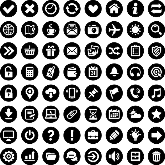 Ikon set Vektor bild digital konst abstrakta former element mönster ikoner design illustration