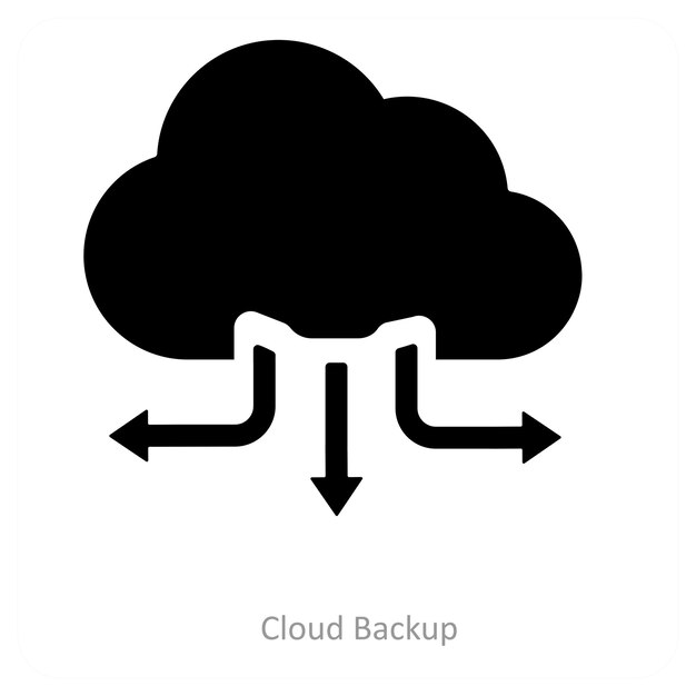 Ikonkoncept för molnbackup och Big Data