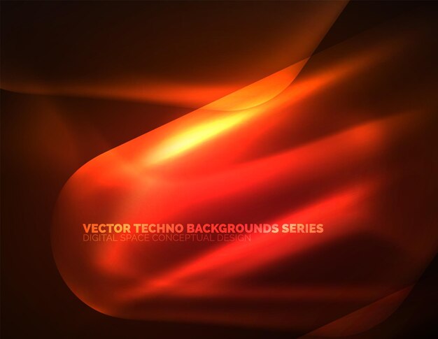 illuminated lens flares glowing color techno background vector hitech abstract background hud style
