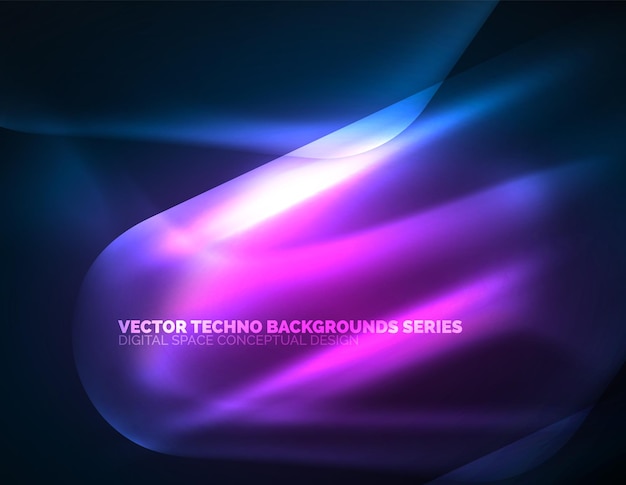 illuminated lens flares glowing color techno background vector hitech abstract background hud style