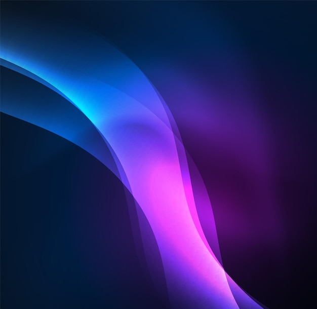 Illuminated neon waves