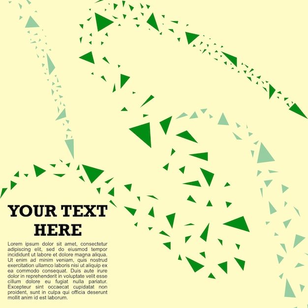 Illustrated scattered triangle geometric shape and lowpoly with pastel background design