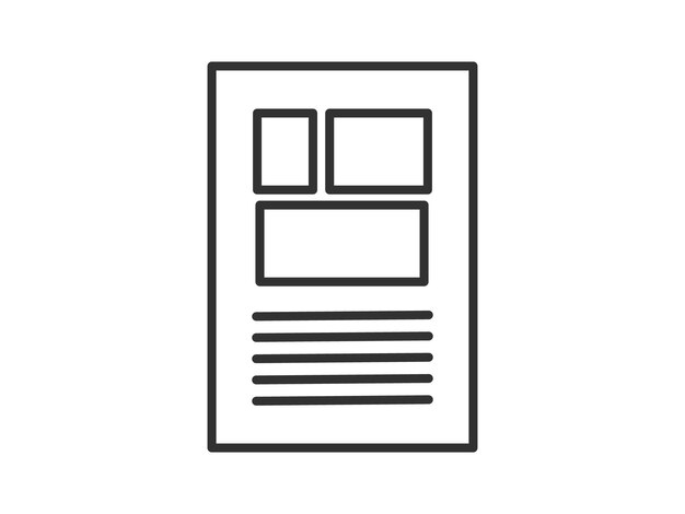 Illustration a vector icon depicting documents suitable for web