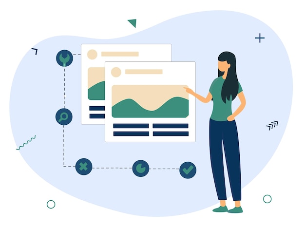 Illustration af finansiel aktivitet i fladt design