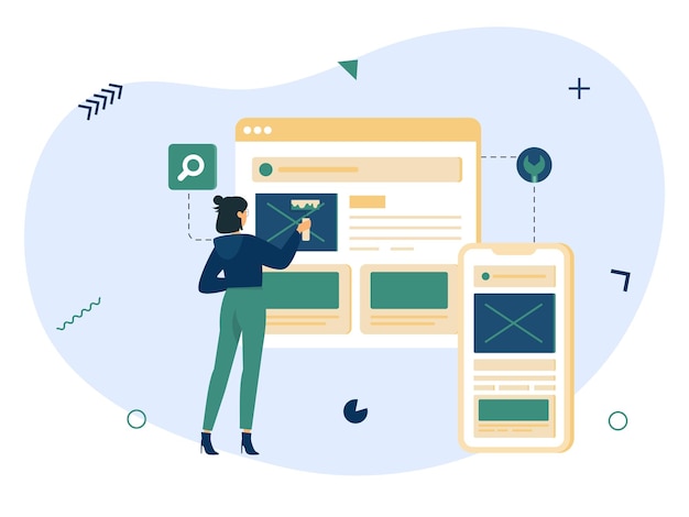 Illustration af finansiel aktivitet i fladt design