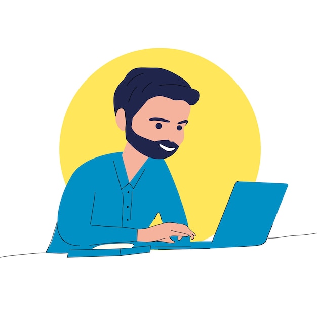 Illustration af online marketing koncept