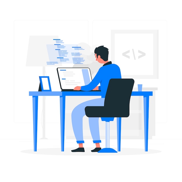Illustration af programmeringskoncept