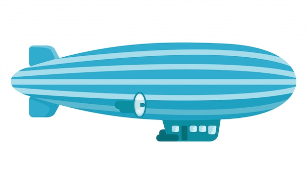 Illustration af vintage zeppelin med kabine