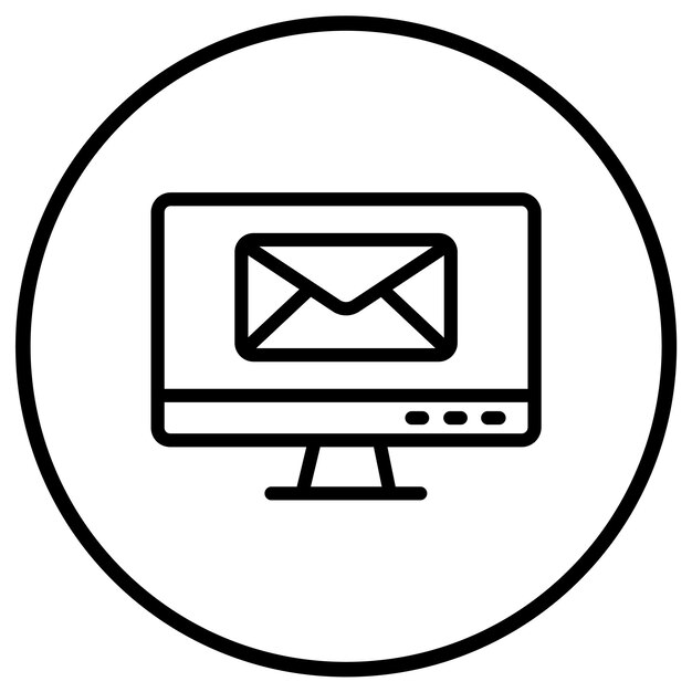 Illustration av design för e-postvektorikon