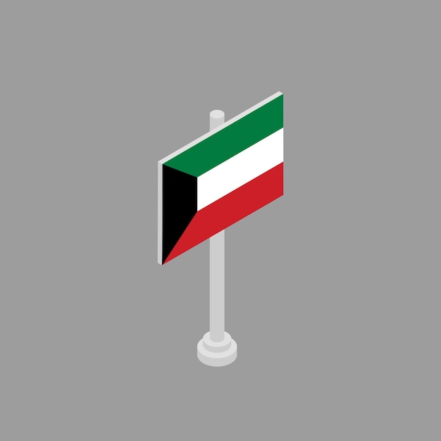 Illustration av Kuwait-flagga Mall