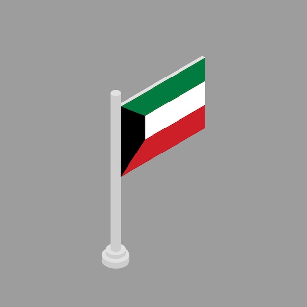 Illustration av Kuwait-flagga Mall