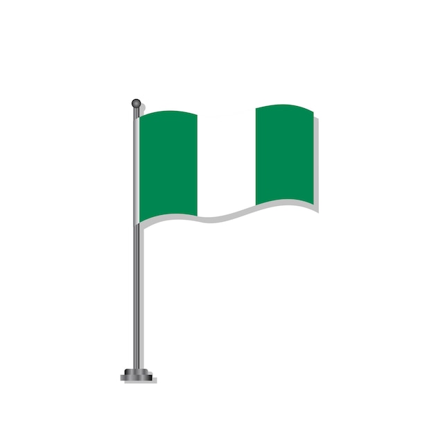 Illustration av Nigeria-flagga - mall