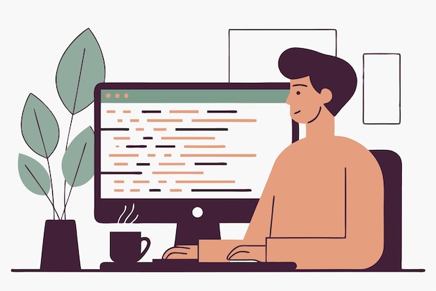 Illustration av programmeringskoncept