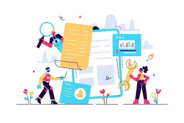 Illustration i fladt design