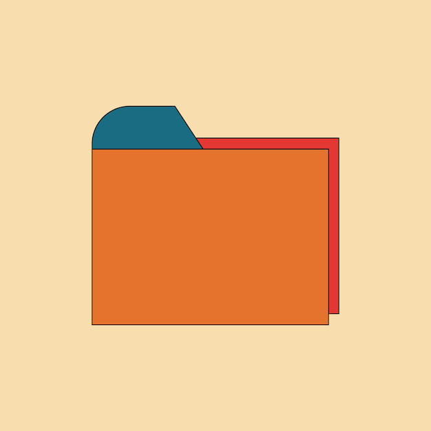 illustration icon document file retro unique design