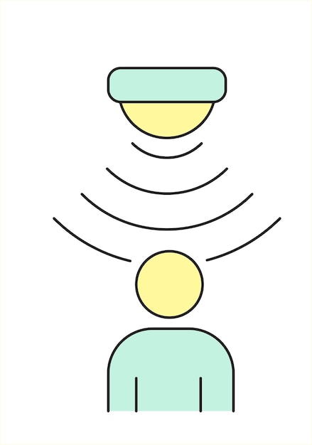 Illustration of a person receiving brain stimulation for mental health treatment