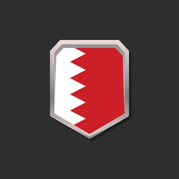 Illustration of Bahrain flag Template