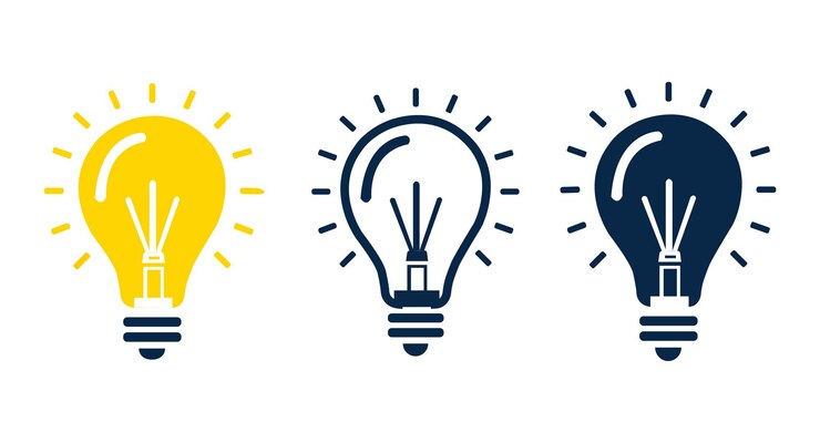 Vektör illustration of light bulb icon on white background