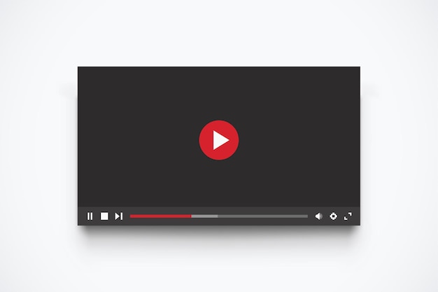 illustration of modern interface template for media player with transparent shadow