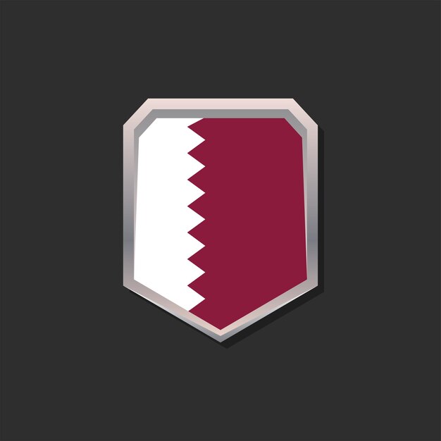 Illustration of Qatar flag Template