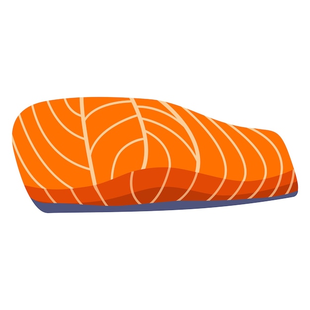 illustration of salmon meat on a white background