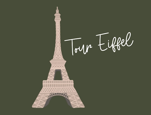Illustration of the Eiffel Tower in Paris