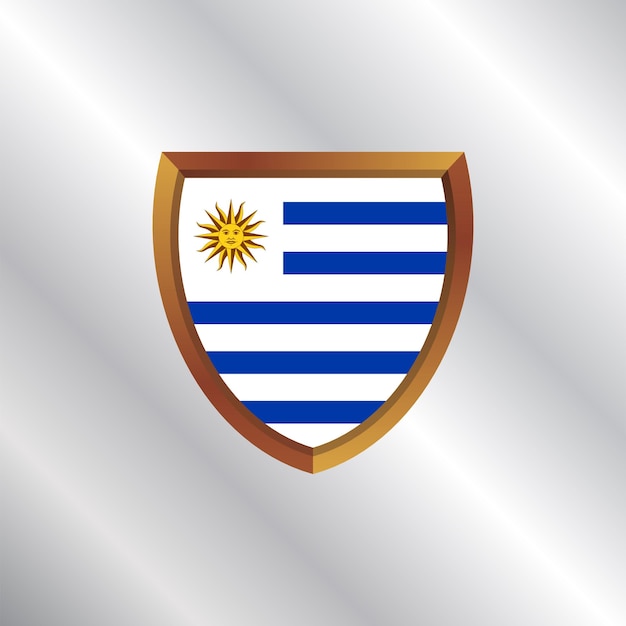 illustration of uruguay flag template