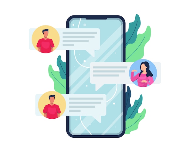   illustration Online chat concept