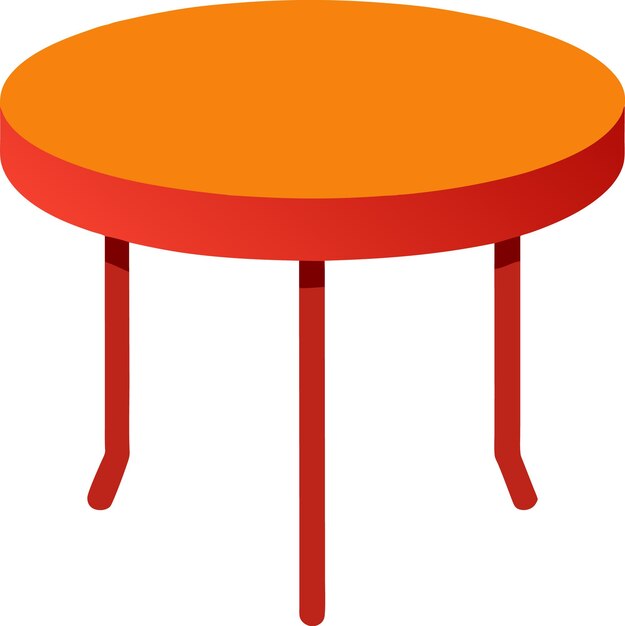 illustration patio table flat art design