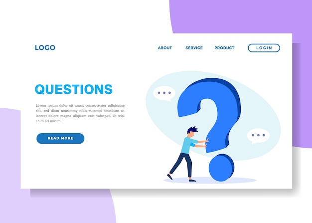 Illustration vector graphic cartoon character of question