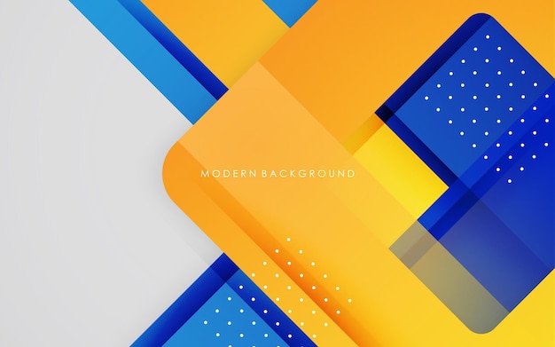 Illustration vector graphic of abstract background blue and yellow gradients with white color overlap layers modern