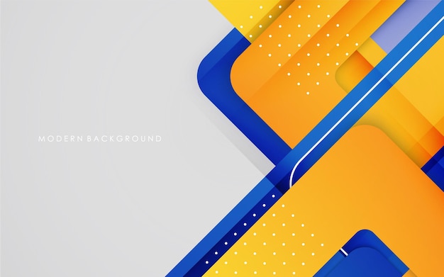 Illustration vector graphic of abstract background blue and yellow gradients with white color overlap layers modern