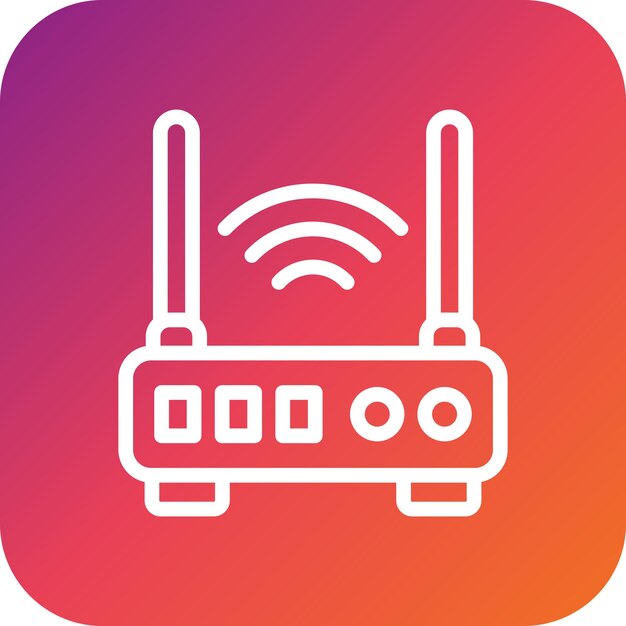 Illustrationsdesign af vektor-ikon for router