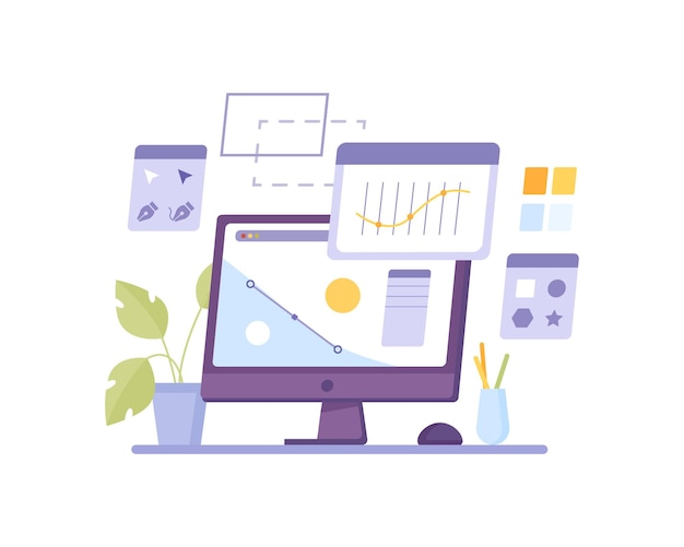 illustrator creator program design computer display