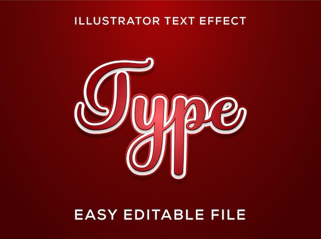 Illustrator Type Text Effect Easy Editable epsFile