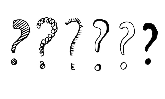 image of question mark icon on white background