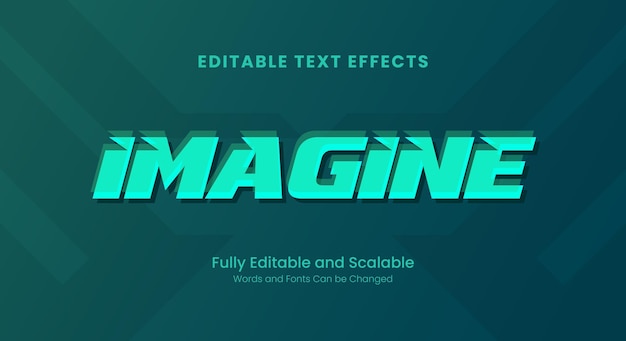 Imagine tech editable text effect