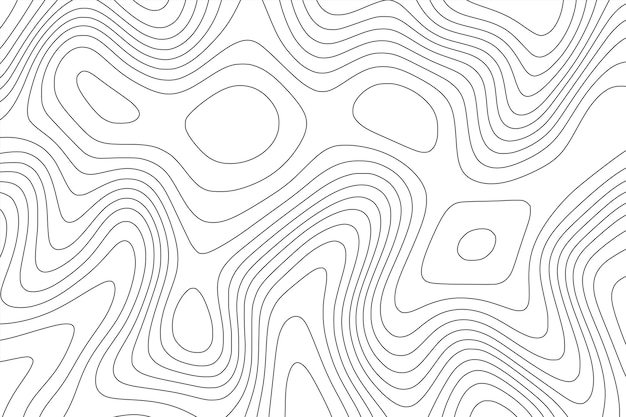 Imitation of a geographical map black lines on white background vector design