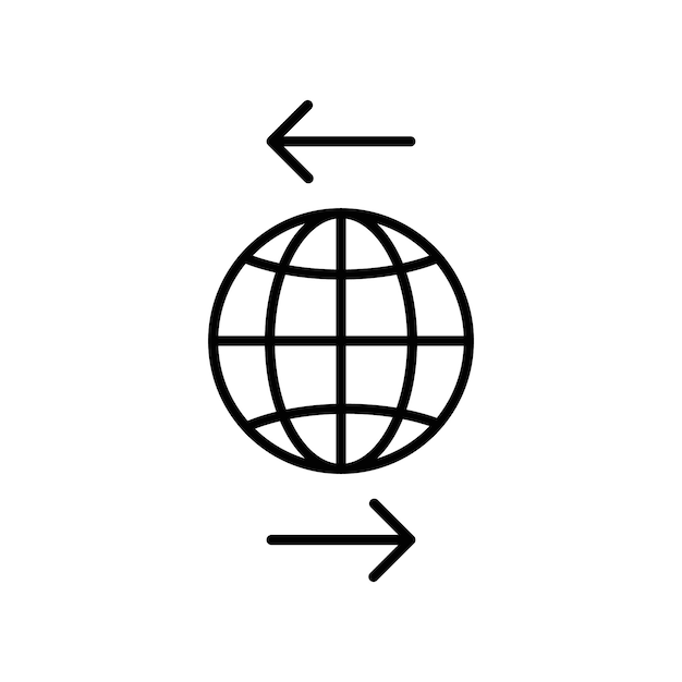 Import export icon logo sign set vector outline